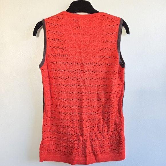 New Carolina Herrera Colorblock Scoop Neck Sleeveless Knitted Vest Sweater Small - Picture 9 of 12